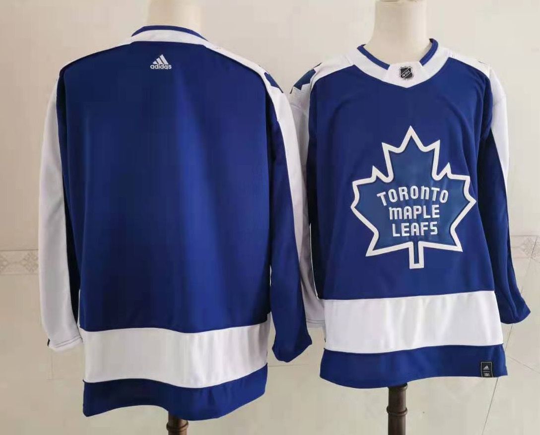 Custom Men Toronto Maple Leafs Blank Blue Authentic Stitched 2021 Adidias NHL Jersey->chicago bears->NFL Jersey